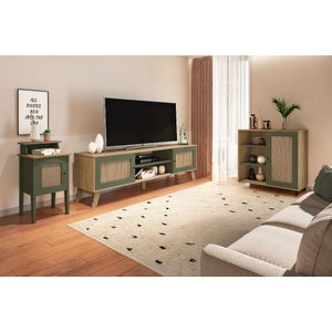 Conjunto Sala Charlotte: Rack, Mesa e Buffet - Artely