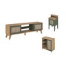 Conjunto Sala Charlotte: Rack, Mesa e Buffet - Artely - 10