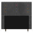 Ver imagem 1 de Cabeceira Cama Box Casal Roma 140cm Suede Cinza - Desk Design