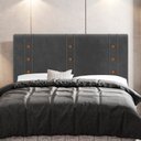 Ver imagem 2 de Cabeceira Cama Box Casal Roma 140cm Suede Cinza - Desk Design