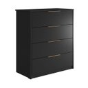 Ver imagem 1 de Cômoda Alia Quarto com 4 Gavetas Preto