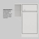Ver mais imagens de Conjunto 2 Peças Escrivaninha Office Morada com Cadeira Escritorio Diretor Tela Mesh Tok Branco Preto