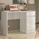 Ver imagem 3 de Conjunto 2 Peças Escrivaninha Office Morada Com Cadeira Escritorio Diretor Tela Mesh Tok Preto Branco Preto