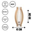Ver imagem 3 de Abajur Grande de Chão MAGNÓLIA MDF Luminária -:MDF CRU