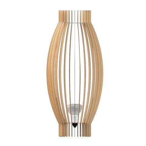 Abajur Grande de Chão MAGNÓLIA MDF Luminária -:MDF CRU
