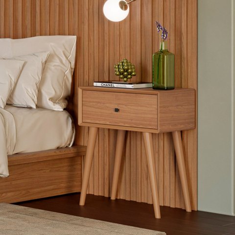 Mesa de Cabeceira com 01 Gaveta 50cm Twt49 Dalla Costa - Freijó