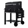 Churrasqueira Americana Bafo Carvão Grelhas Rodas - Preto - 10