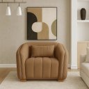 Ver imagem 1 de Poltrona Lilian Luxo Recepção Escritório Suede Bege:cappuccino/liso