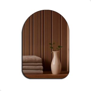 Espelho Decorativo Capela Orgânico Lapidado 55x75cm Moderno Grande de Parede com Suporte