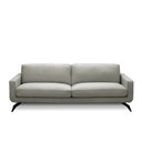 Ver imagem 2 de Sofá Decorativo Thalia 4 Lugares Sala de Estar 270cm Pés em Aço Couro Off White G88 - Gran Belo
