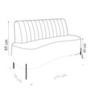 Ver imagem 4 de Sofá Living Decorativo 2 Lugares 1,35m Katara Veludo Marrom G33 - Gran Belo