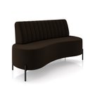 Ver imagem 5 de Sofá Living Decorativo 2 Lugares 1,35m Katara Veludo Marrom G33 - Gran Belo