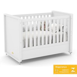 Dormitório Tutto New 2 Portas, Cômoda 1 Porta, Berço Branco Soft com Colchão D18 - Matic Móveis - 4 Dormitório Tutto New 2 Portas, Cômoda 1 Porta, Berço Branco Soft com Colchão D18 - Matic Móveis - 4