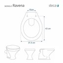 Ver imagem 5 de Assento Sanitário Almofadado Ravena Branco para Vaso Deca