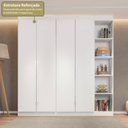 Ver imagem 7 de Guarda-Roupa Modulado 4 Portas 4 Gavetas 5 Prateleiras Estante Versatille Yescasa