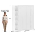Ver imagem 3 de Guarda-Roupa Modulado 4 Portas 4 Gavetas 5 Prateleiras Estante Versatille Yescasa