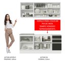 Ver imagem 6 de Armário de Cozinha Compacta 180cm Branco Preto Glamy Madesa 06