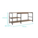 Ver imagem 4 de Rack Estilo Industrial Brooklin 115 para TV 40 Polegadas Canela