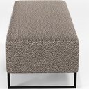 Ver imagem 7 de Kit 02 Puffs Decorativo Sala de Estar Bali W01 Base Ferro 120x50 cm Bouclê Bege - Lyam Decor