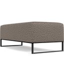 Ver imagem 6 de Kit 02 Puffs Decorativo Sala de Estar Bali W01 Base Ferro 120x50 cm Bouclê Bege - Lyam Decor