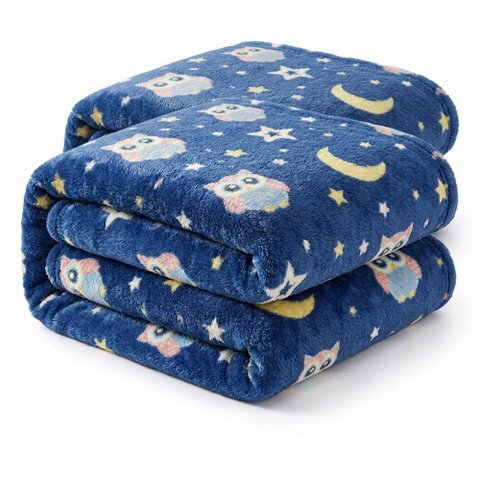 Kit 2 Manta Cobertor Infantil Brilha no Escuro Microfibra Super Macio com Conforto Térmico Premium C