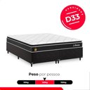 Ver imagem 5 de Cama Box Queen + Colchão Life D33 Pillow Top 61x158x198cm - Preto - e-Shop Casa
