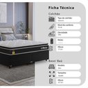 Ver imagem 2 de Cama Box Queen + Colchão Life D33 Pillow Top 61x158x198cm - Preto - e-Shop Casa