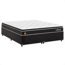 Ver imagem 1 de Cama Box Queen + Colchão Life D33 Pillow Top 61x158x198cm - Preto - e-Shop Casa