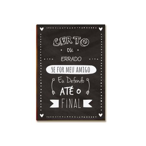 Placa Mdf A4 Melhores Amigos até o Fim Decoração Parede Dc6