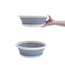 Ver imagem 7 de Kit lavanderia de 2 bacias dobráveis de plástico 5L Simplo