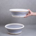 Ver imagem 5 de Kit lavanderia de 2 bacias dobráveis de plástico 5L Simplo