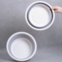 Ver imagem 6 de Kit lavanderia de 2 bacias dobráveis de plástico 5L Simplo