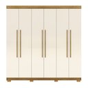 Ver imagem 3 de Guarda Roupa Elegance 218cm 2 Gavetas Internas - Nature/champanhe Vila Rica