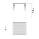 Ver imagem 2 de Kit 4 Mesas Tramontina Plástico Rattan Preto Pés de Alumínio Laura Área Interna Externa