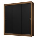 Ver imagem 3 de Guarda-roupa Casal 3 Portas de Correr Rustic/preto Sublime Madesa