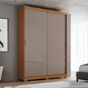 Ver imagem 5 de Guarda Roupa Solteiro 02 Portas Deslizantes Flex 02 Gavetas Lucca D348 Cinamomo Off White Avelã - He