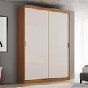 Ver imagem 2 de Guarda Roupa Solteiro 02 Portas Deslizantes Flex 02 Gavetas Lucca D348 Cinamomo Off White Avelã - He