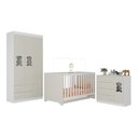 Ver imagem 2 de Quarto de Bebê Completo com Berço Americano 3 em 1 Teddy Multimóveis Mp4652 Branco/off White