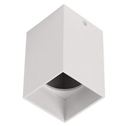 Spot Plafon Sobrepor Quadrado Metal Dicróica Branco Stella - 1
