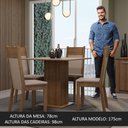 Ver imagem 5 de Conjunto Sala de Jantar Mesa Tampo de Madeira 4 Cadeiras Rustic/crema/sintético Bege Claire Madesa