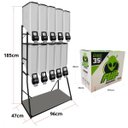 Ver imagem 2 de Dispenser 10 Módulos 35 Litros ou 15 Kilos Armazenamento Ração Grãos Cereais Full Preto Agp