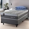 Conjunto Cama Box Solteirão Sheffield 96x203x65 c/ Molas Ensacadas - 1