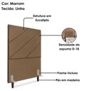 Ver imagem 4 de Cabeceira Solteiro 100 Cm com Frame Cristal Linho Marrom Artte