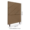 Ver imagem 3 de Cabeceira Solteiro 100 Cm com Frame Cristal Linho Marrom Artte