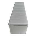 Ver imagem 4 de Calçadeira Baú Casal 1,40m Londres Linho Cinza Dal Poz Estofados