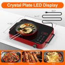 Ver mais imagens de Vbgk Cooktop Elétrico Portátil 1800w com Controle de Toque e Knob (vermelho)