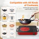 Ver imagem 4 de Vbgk Cooktop Elétrico Portátil 1800w com Controle de Toque e Knob (vermelho)