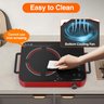 Vbgk Cooktop Elétrico Portátil 1800w com Controle de Toque e Knob (vermelho) - 5