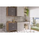Ver imagem 1 de Cozinha Modulada Mgm Bella 2 Peças (1aéreo+1balcão) 80cm Freijo/titanium-mgm