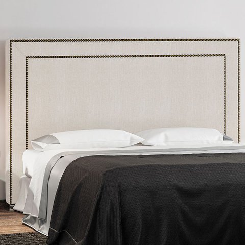 Cabeceira Cama Box Queen 160 cm P05 Berlim Linho Creme - Lyam Decor